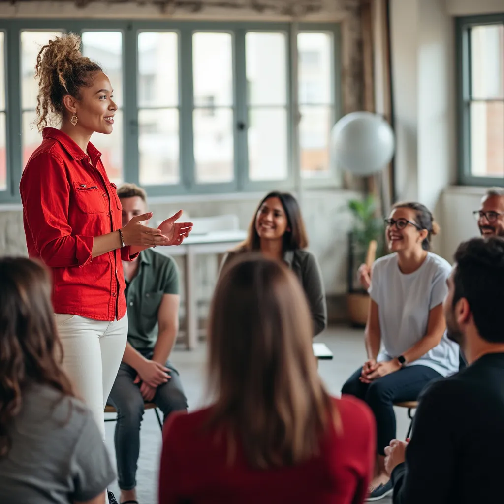 Séance de coaching en groupe